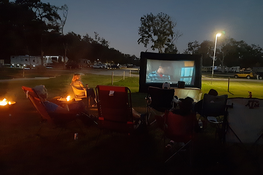 Evening outdoor movie